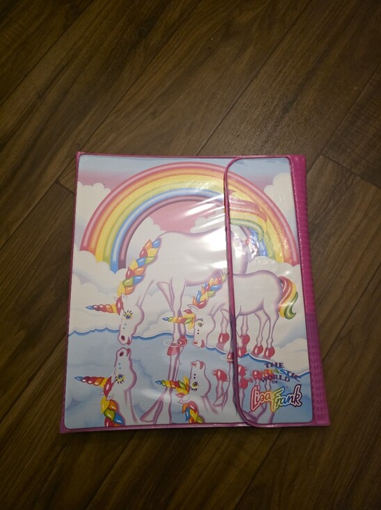 Lisa Frank Accessories - 90s Lisa Frank Markie the Unicorn Trapper Keeper